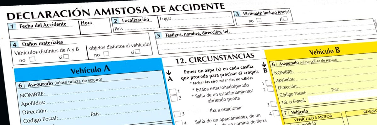 Todo sobre el parte amistoso de accidente. Abogados accidentes tráfico. Accigest